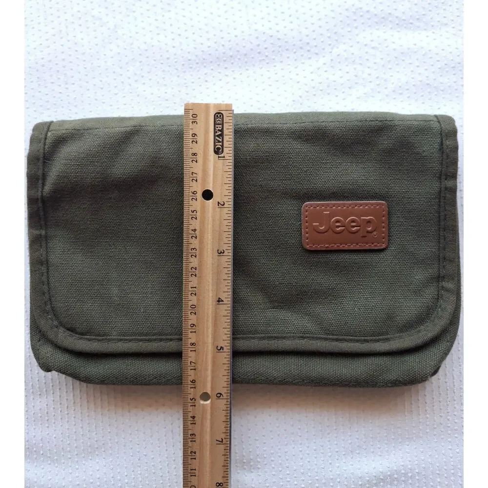 OEM Jeep Owners Manual Case Holder Pouch Only Canvas Army Green Glove Box Bag